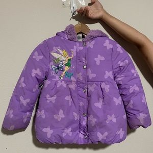 Disney Kids Purple Tinkerbell Puffer Jacket